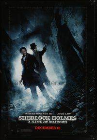 8s665 SHERLOCK HOLMES: A GAME OF SHADOWS advance DS 1sh '11 Jude Law, Robert Downey Jr!