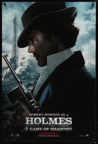 8s666 SHERLOCK HOLMES: A GAME OF SHADOWS DS teaser 1sh '11 Robert Downey Jr as Holmes in title role!