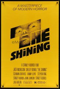8s669 SHINING re-strike 1sh '80s Stephen King & Stanley Kubrick horror, crazy Jack Nicholson!