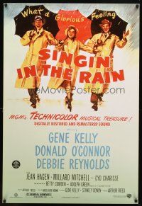 8s683 SINGIN' IN THE RAIN DS 1sh R00 Gene Kelly, Donald O'Connor, Debbie Reynolds, classic musical!