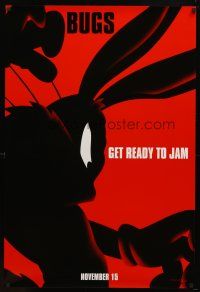 8s704 SPACE JAM teaser DS 1sh '96 cool silhouette artwork of Bugs Bunny!