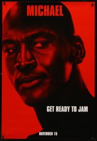 8s703 SPACE JAM teaser DS 1sh '96 cool close-up of basketball star Michael Jordan!