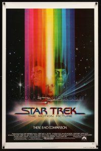 8s723 STAR TREK advance 1sh '79 cool art of William Shatner & Leonard Nimoy by Bob Peak!