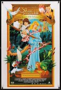 8s756 SWAN PRINCESS III video 1sh '98 The Mystery of the Enchanted Treasure, cool art!