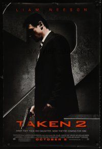 8s763 TAKEN 2 style A advance DS 1sh '12 cool image of Liam Neeson w/gun!