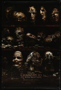 8s772 TEXAS CHAINSAW 3D teaser DS 1sh '13 Alexandra Daddario, Dan Yeager, evil wears many faces!