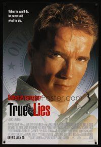 8s798 TRUE LIES style A advance 1sh '94 Arnold Schwarzenegger, directed by James Cameron!