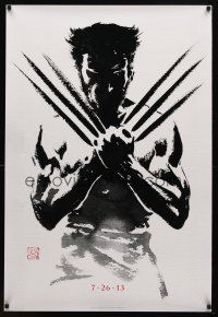 8s846 WOLVERINE style A teaser DS 1sh '13 cool stylized artwork of Hugh Jackman in title role!
