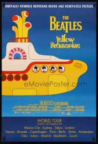 8s848 YELLOW SUBMARINE advance DS 1sh R99 psychedelic art of Beatles John, Paul, Ringo & George!