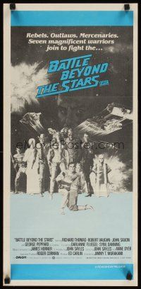 8t405 BATTLE BEYOND THE STARS Aust daybill '80 Richard Thomas, Robert Vaughn, cool sci-fi!