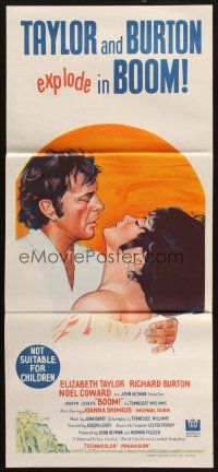 8t433 BOOM Aust daybill '68 Elizabeth Taylor & Richard Burton, Tennessee Williams drama!