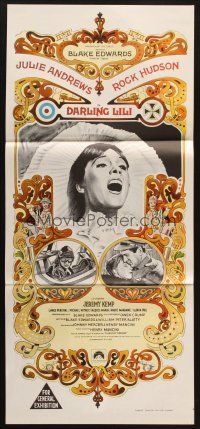 8t475 DARLING LILI Aust daybill '70 Julie Andrews, Rock Hudson, Blake Edwards!