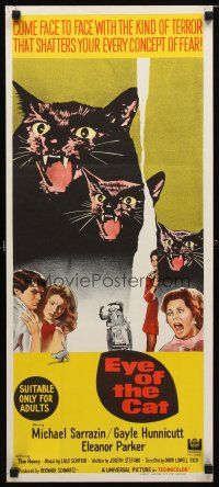 8t508 EYE OF THE CAT Aust daybill '69 Michael Sarrazin, Hunnicutt, shatters your concept of fear!