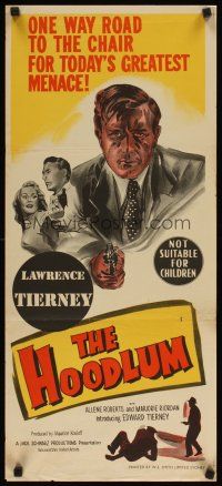 8t575 HOODLUM Aust daybill '51 Lawrence Tierney, Allene Roberts, film noir!