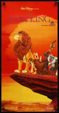 8t635 LION KING red style Aust daybill '94 Disney Africa jungle cartoon, Simba on Pride Rock!
