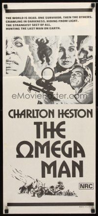 8t718 OMEGA MAN Aust daybill '71 Charlton Heston is the last man alive, and he's not alone!