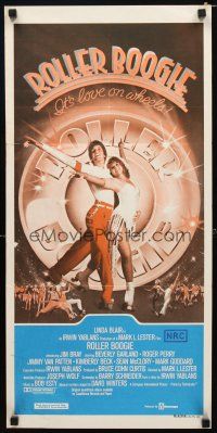 8t782 ROLLER BOOGIE Aust daybill '79 full-length Linda Blair with rollerskating champion Jim Bray!