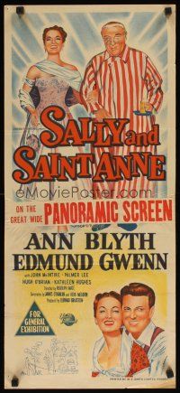 8t786 SALLY & SAINT ANNE Aust daybill '52 Ann Blyth, Edmund Gwenn, Frances Bavier!
