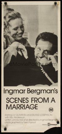 8t793 SCENES FROM A MARRIAGE Aust daybill '73 Ingmar Bergman, Liv Ullmann, Erland Josephson