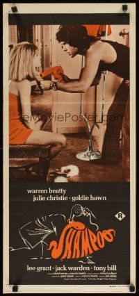 8t802 SHAMPOO Aust daybill '75 different image of Warren Beatty & Julie Christie!