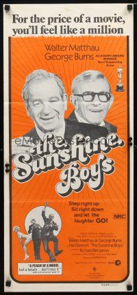 8t847 SUNSHINE BOYS Aust daybill '75 George Burns, Walter Matthau, Lee Meredith!
