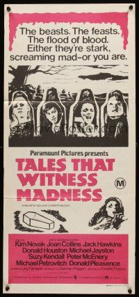 8t855 TALES THAT WITNESS MADNESS Aust daybill '73 Joan Collins, Donald Pleasence, horror!