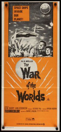 8t944 WAR OF THE WORLDS Aust daybill R70s H.G. Wells classic produced by George Pal!