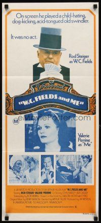 8t931 W.C. FIELDS & ME Aust daybill '76 Rod Steiger, Perrine, biography, great image holding cards