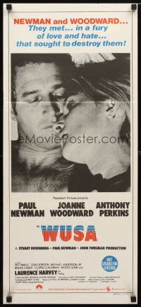 8t990 WUSA Aust daybill '70 different close image of Paul Newman & Joanne Woodward!