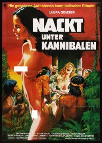 8t238 EMANUELLE & THE LAST CANNIBALS German R80s art of sexy naked Laura Gemser!