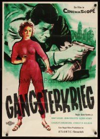 8t245 GANG WAR German '58 young mobster Charles Bronson in a city that is Hell in concrete!