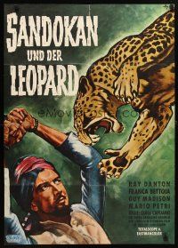 8t278 SANDOKAN AGAINST THE LEOPARD OF SARAWAK German '65 art of Ray Danton in the title role!