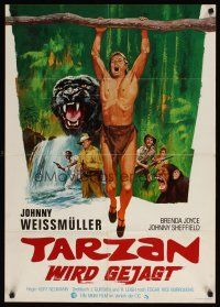 8t285 TARZAN & THE HUNTRESS German R73 Johnny Weissmuller, Brenda Joyce, Johnny Sheffield!