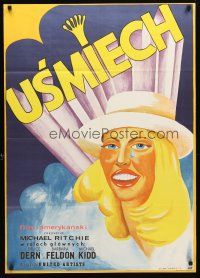 8t129 SMILE Polish 27x38 '76 Micahel Ritchie directed, artwork of teen beauty by Mucha!