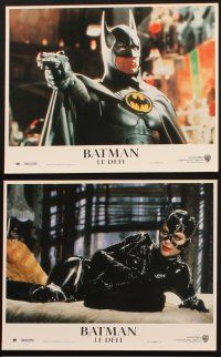 8t043 BATMAN RETURNS 11 French LCs '92 Michael Keaton, Danny DeVito, Michelle Pfeiffer, Tim Burton