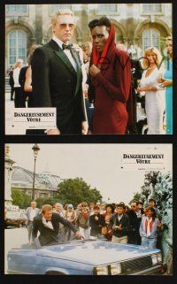 8t057 VIEW TO A KILL 5 French LCs '85 Roger Moore as James Bond, Grace Jones, Christopher Walken