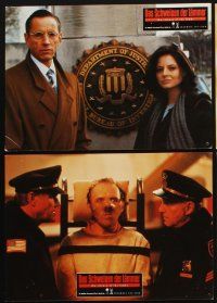 8t334 SILENCE OF THE LAMBS 8 German LCs '91 great images of Jodie Foster, Anthony Hopkins!