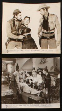 8w237 DALLAS 7 7.75x9 stills '50 Gary Cooper, Ruth Roman, Steve Cochran, Texas!