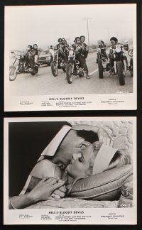 8w017 HELL'S BLOODY DEVILS 19 8x10 stills '70 madmen on motorcycles plus sexy half-dressed ladies!