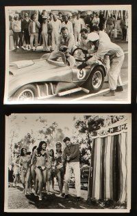 8w159 SPINOUT 9 8x10 stills '66 race car driver Elvis Presley, cool racing & swimming pool scenes!