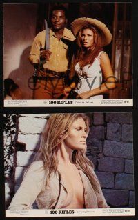 8w547 100 RIFLES 8 color 8x10 stills '69 Burt Reynolds, sexy Raquel Welch & Jim Brown!