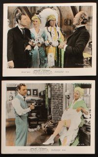 8w537 SHERIFF OF FRACTURED JAW 10 color 8x10 stills '59 sexy Jayne Mansfield, cool gambling scenes!