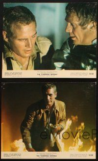 8w963 TOWERING INFERNO 4 color 8x10 stills '74 great images of Steve McQueen & Paul Newman!