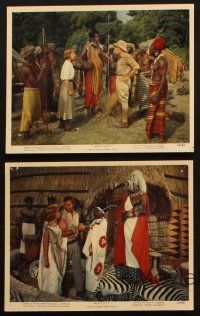8w904 WATUSI 5 color 8x10 stills '59 Guardians of King Solomon's Mines, cool African native tribe!