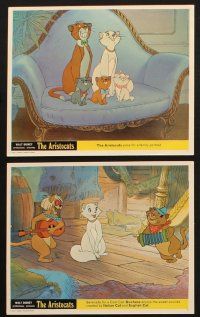 8w557 ARISTOCATS 8 color English FOH LCs '70 Disney jazz musical cartoon, great colorful images!