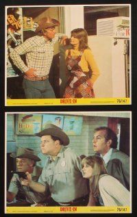 8w597 DRIVE-IN 8 8x10 mini LCs '76 Texas movie theater teen comedy, Glenn Morshower, Lisa Lemole