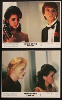 8w686 NIGHT OF THE CREEPS 8 8x10 mini LCs '86 Jason Lively, Jill Whitlow, wacky zombie images!