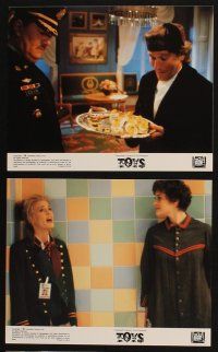8w783 TOYS 8 8x10 mini LCs '92 wacky Robin Williams, Joan Cusack, pretty Robin Wright!