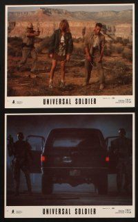 8w788 UNIVERSAL SOLDIER 8 8x10 mini LCs '92 Jean-Claude Van Damme & Dolph Lundgren, cool action!