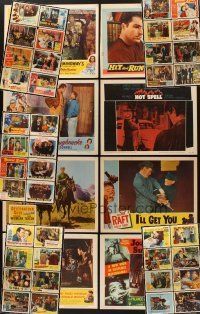 8x040 LOT OF 48 LOBBY CARDS '40s-60s great images from a variety of different movies!